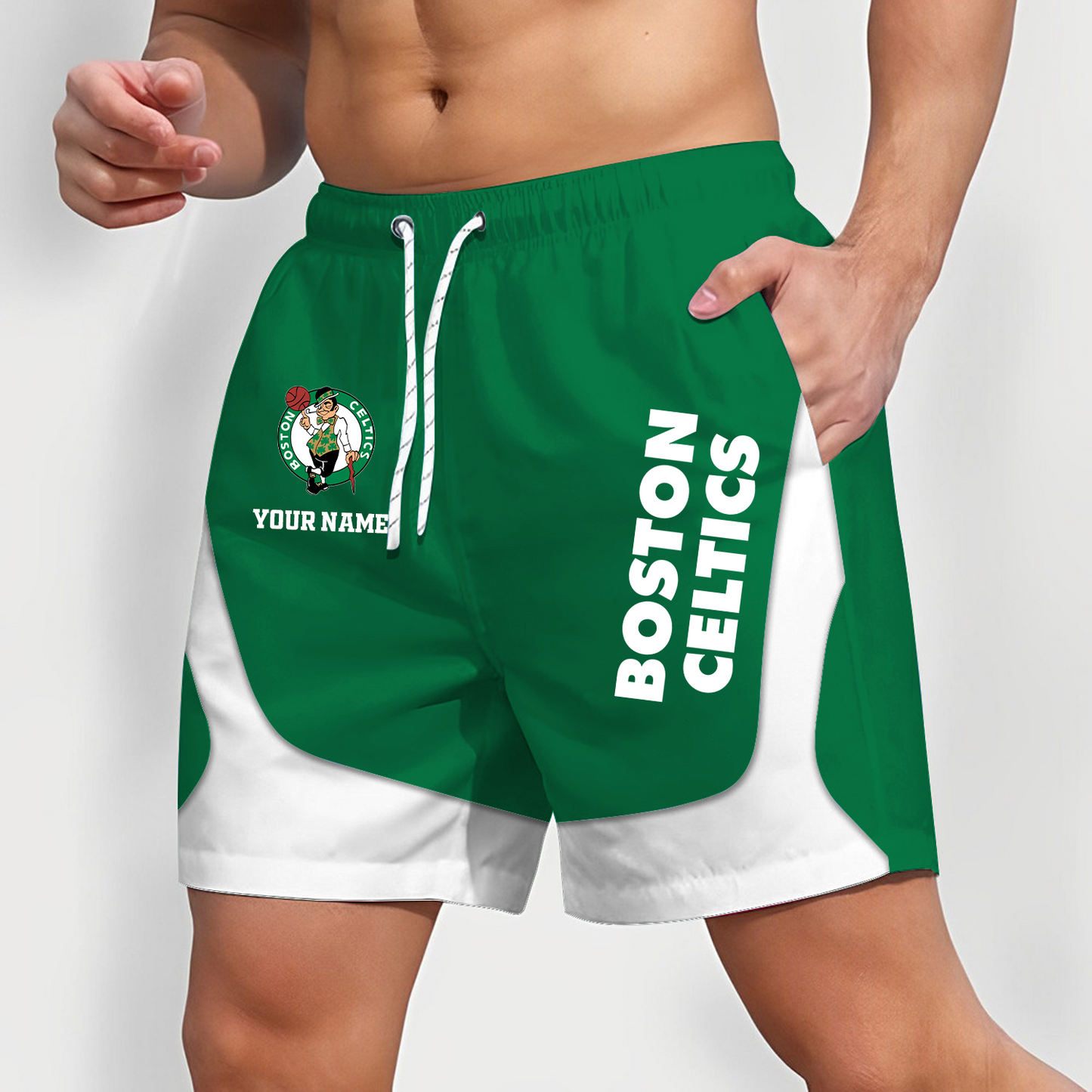 BOS x NBA Team Special Short Pants For Men Custom Name Gifts DATND TANTD