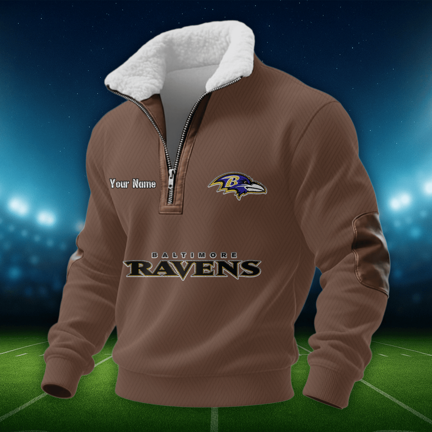 BR NFL Men Fur Collar Sweatshirt DDT CTND