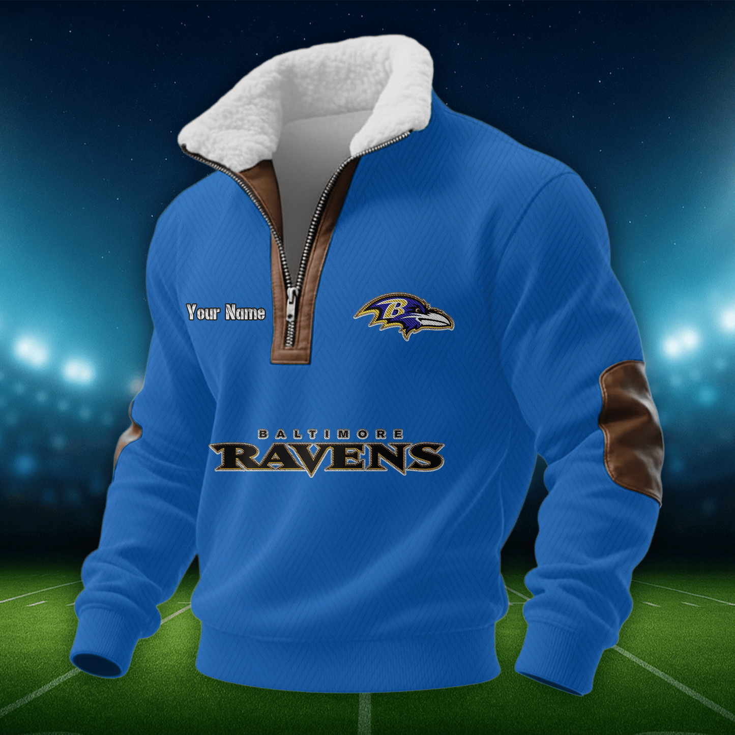 BR NFL Men Fur Collar Sweatshirt DDT CTND