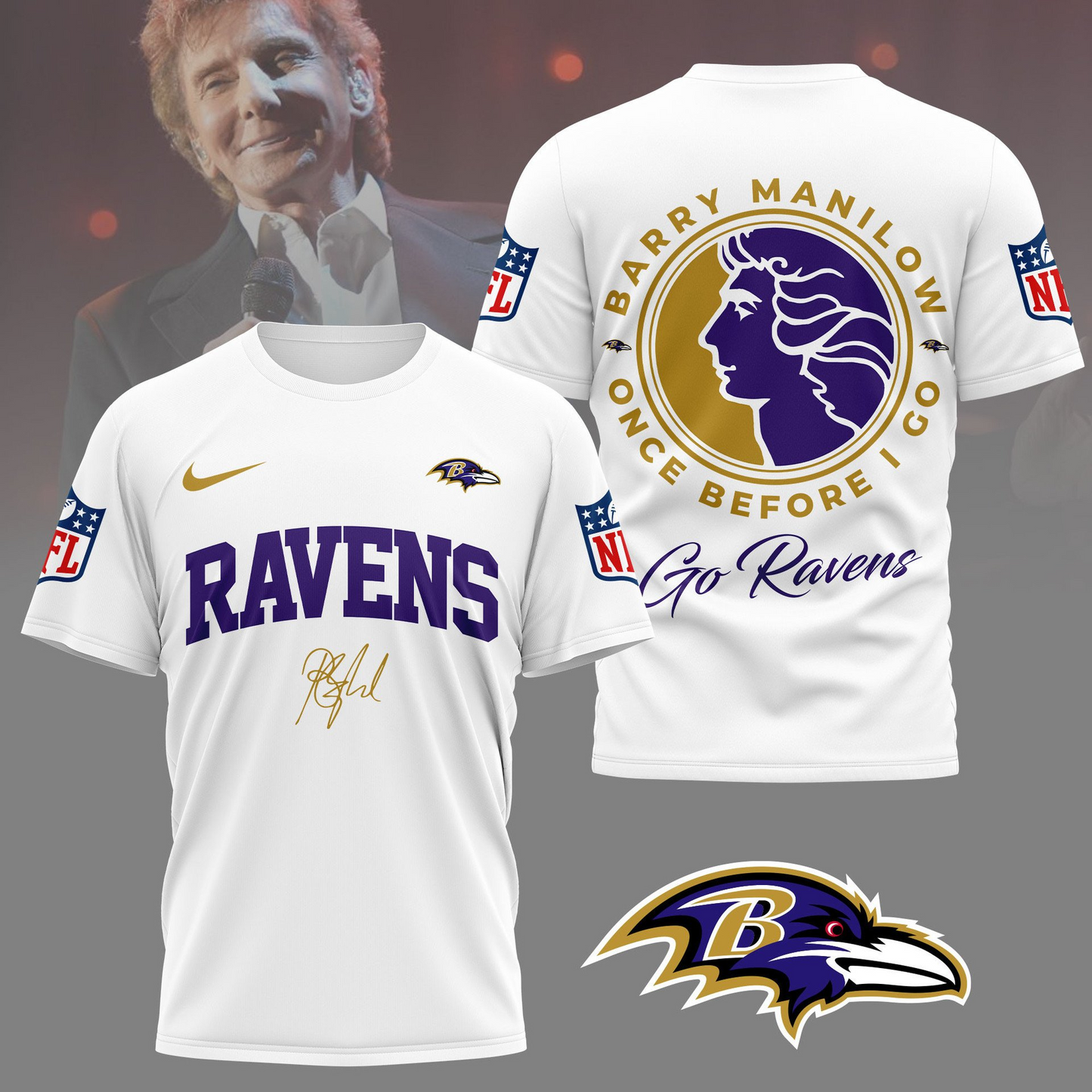 BR Premium NFL Barry Manilow Fan Shirt DDT CTND
