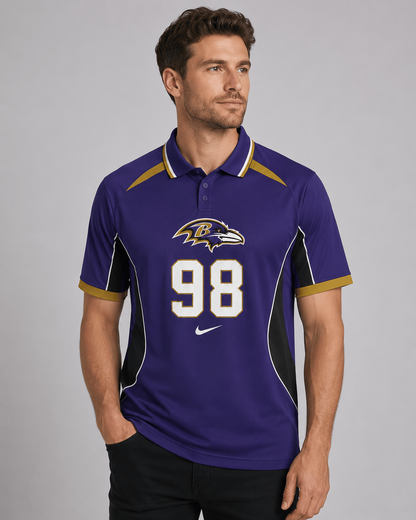 BR Premium NFL Custom Number Sports Style Polo Shirt