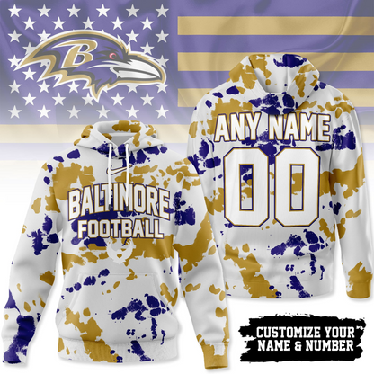 BR Premium NFL Gridiron Splash Personalized Hoodie DDT CTND
