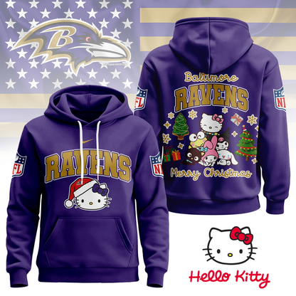BR Premium NFL Hello Kitty Christmas 3D Hoodie DDT CTND