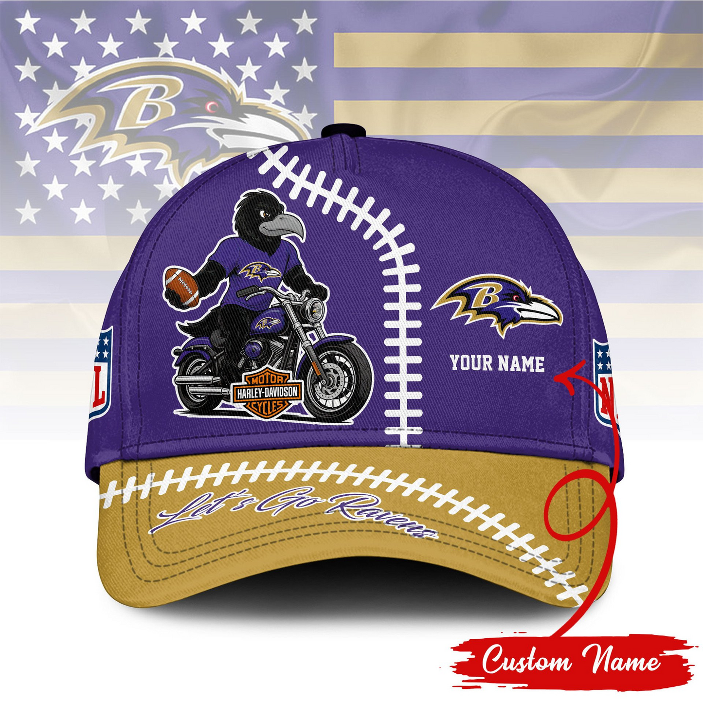 BR Premium NFL Motorcycle Classic Cap DDT 111125 NTL