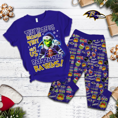 BR Premium NFL They Ain't Us Grinch Pajamas Set DDT CTND