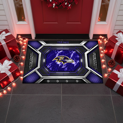 BR x NFL Personalized Sport Doormat, Gifts For Christmas DDT NTL