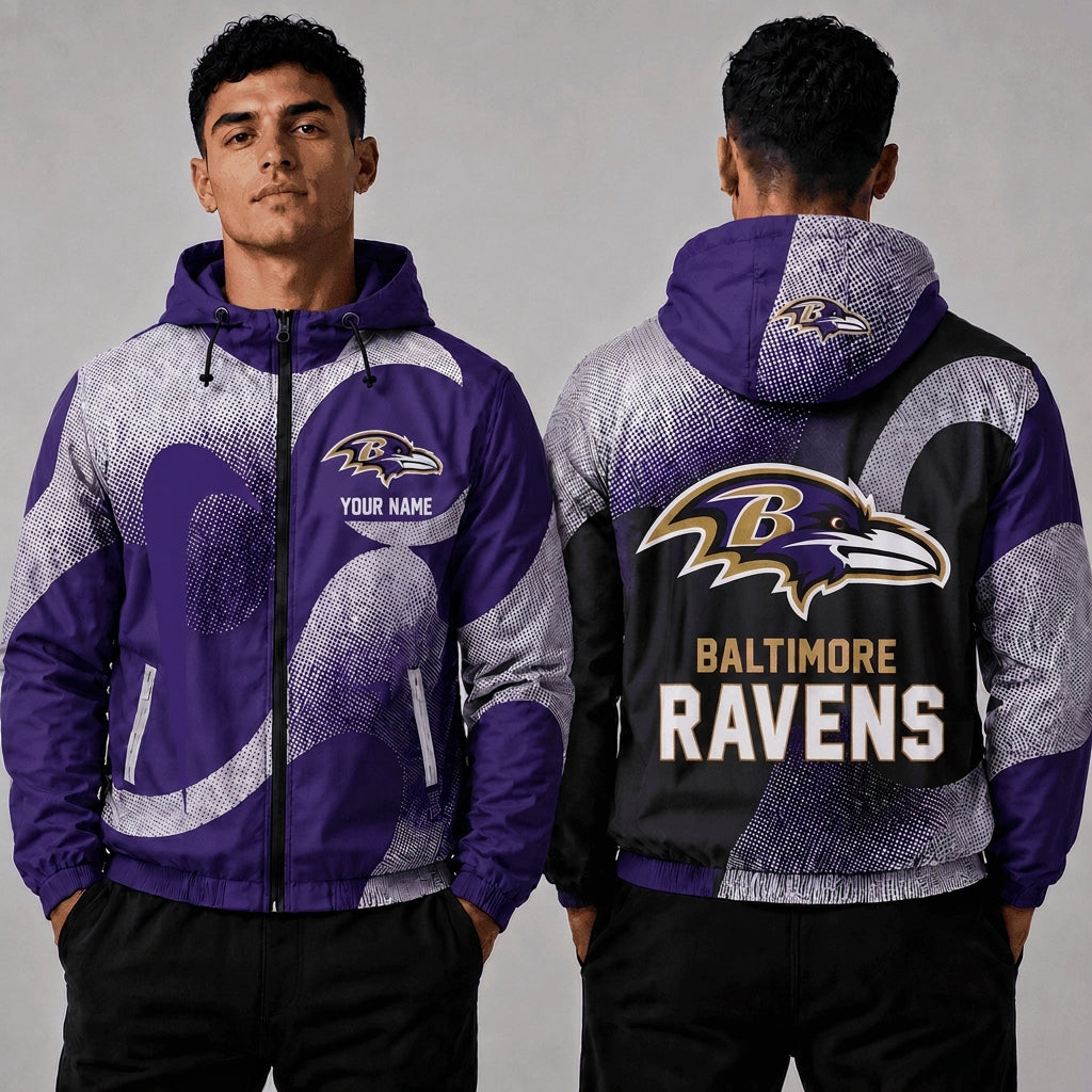 BR x NFL Premium Windbreaker Jacket Personalized Gift For Fan