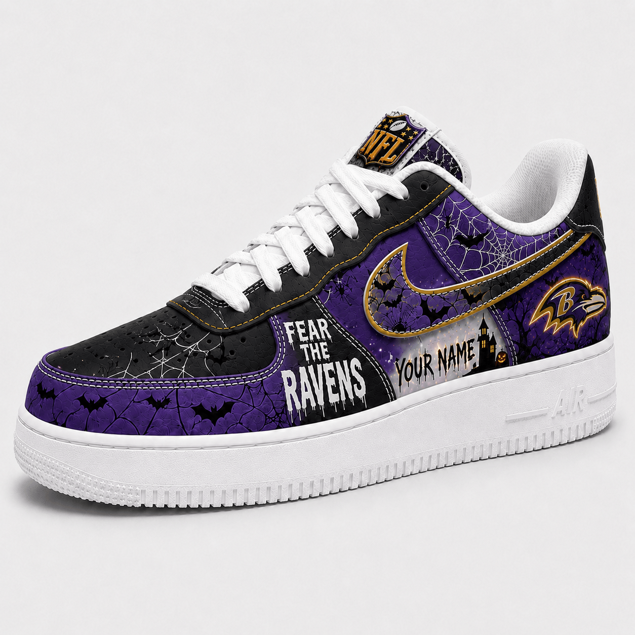 BR x Premium NFL Fear The Team Halloween AF1 Sneakers