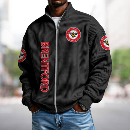 BRE x EPL Waffle Zip Up Sweatshirt 1911 DatND DVT