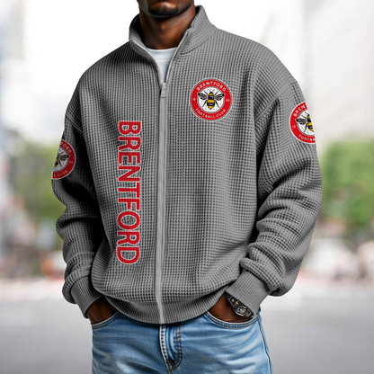 BRE x EPL Waffle Zip Up Sweatshirt 1911 DatND DVT