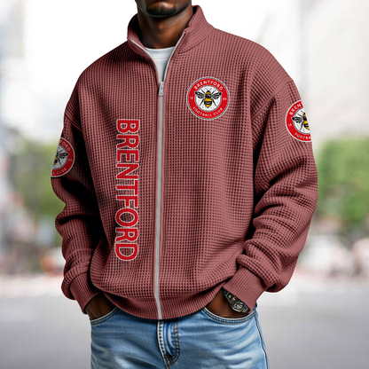 BRE x EPL Waffle Zip Up Sweatshirt 1911 DatND DVT