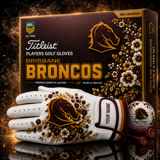 BRI X NRL LUXURY PLAYERS GOLF GLOVE GIFT SET  V2