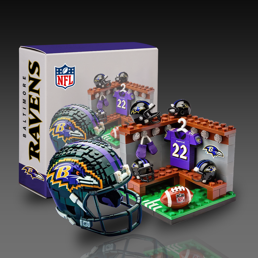 NFL Team Changing Room & Helmets Building Block Football Set DDT CTND