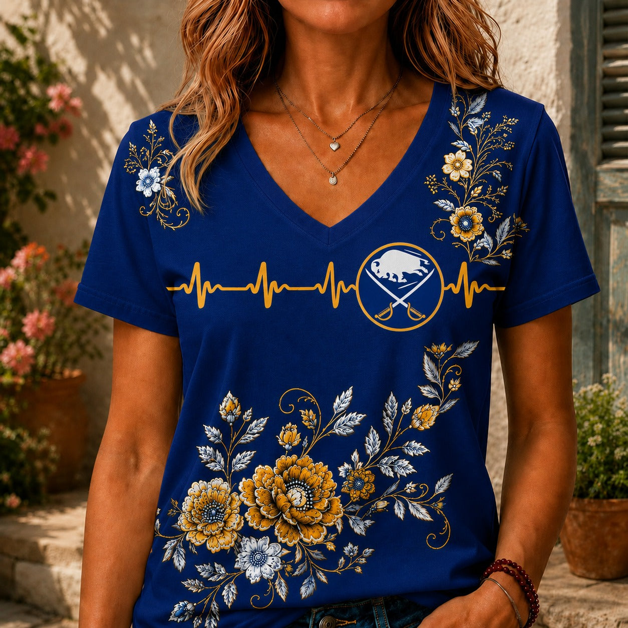 BS x NHL Luxury Women V-Neck Shirt