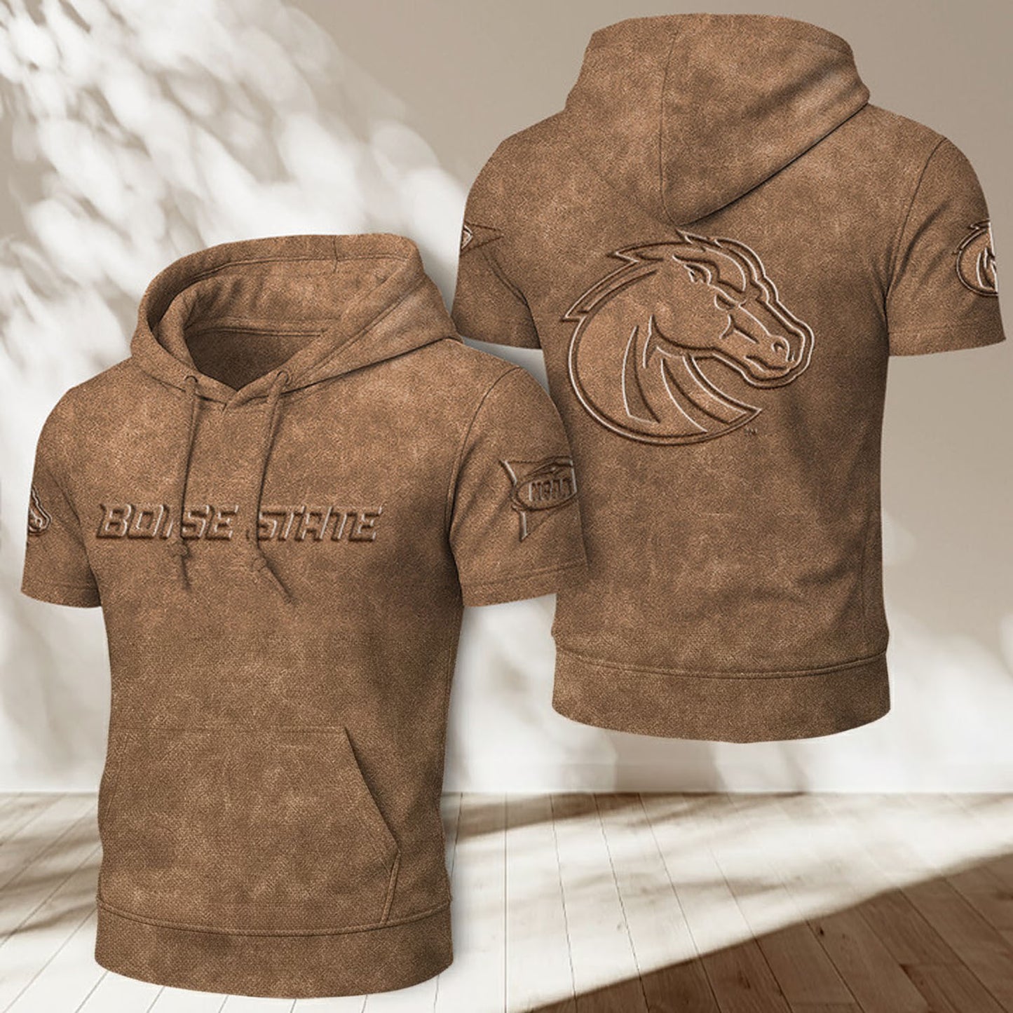 BSU x NCAA Half Sleeve Hoodie T-Shirt DatND ThuongNH