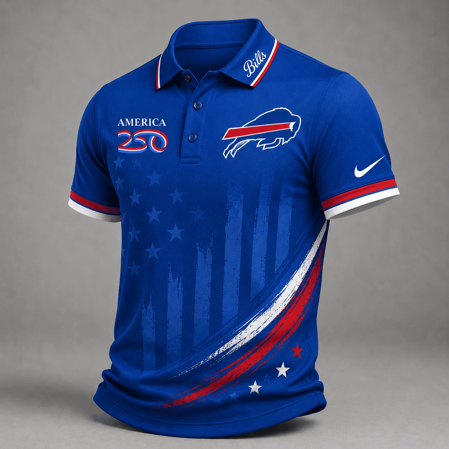 BUF Premium NFL America 250 Limited Edition Polo Shirt 2406
