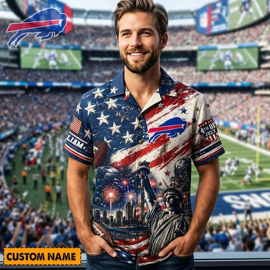 BUF X PREMIUM NFL Personalized Proud American Hawaiian Shirt 190626
