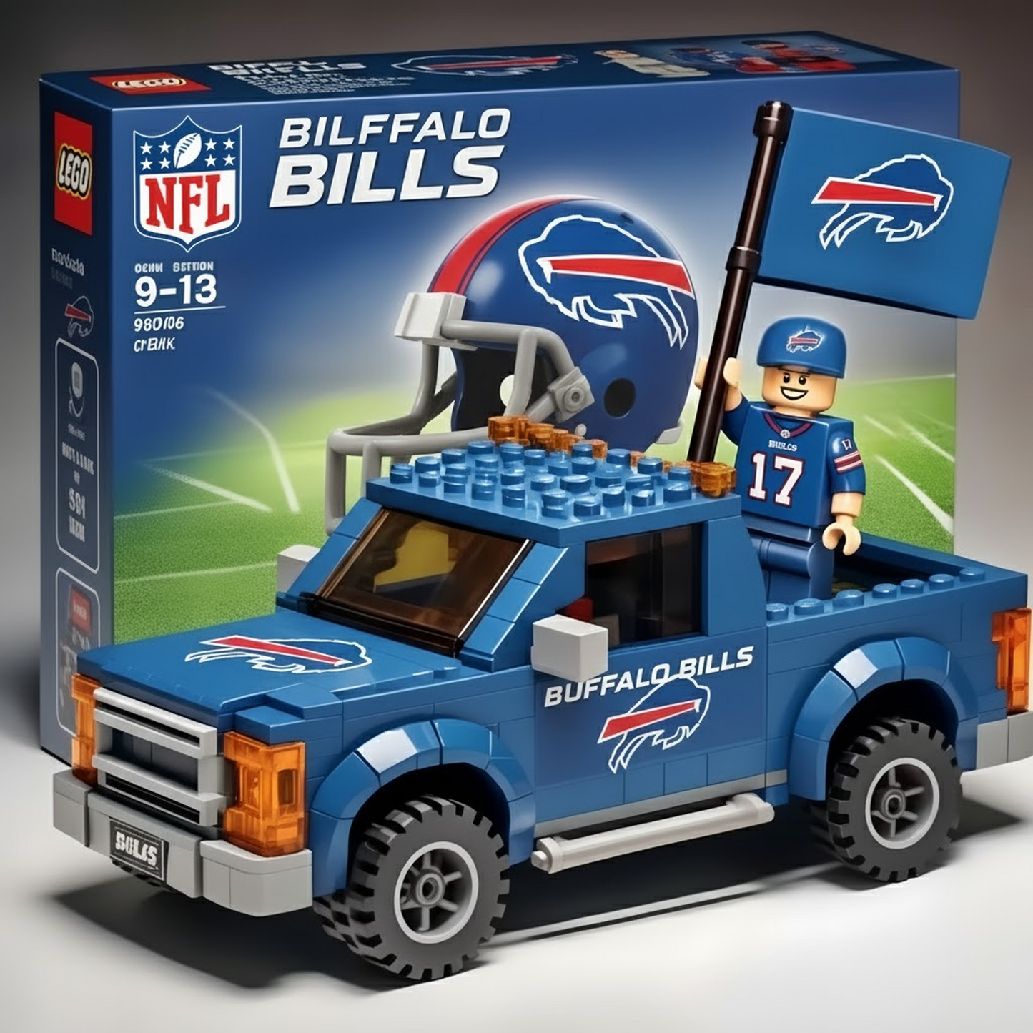BUF x NFL Building Blocks Truck Toy Set DatND DVT