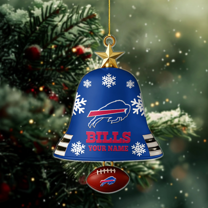BUF x NFL Christmas Bell Ornament Custom Any Name DatND DVT