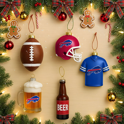 BUF x NFL Football Combo Set 5 Acrylic Ornament For Home Decor DatND DVT