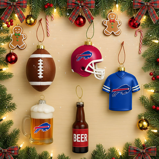 BUF x NFL Football Combo Set 5 Acrylic Ornament For Home Decor DatND DVT