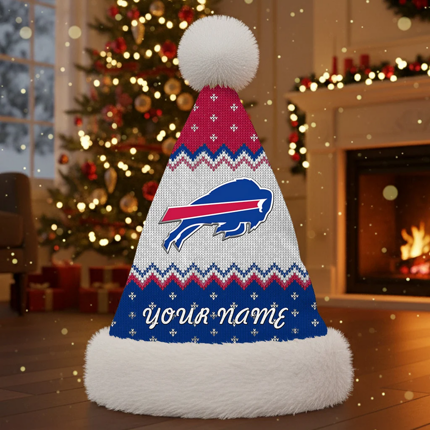 BUF x NFL Personalized Santa Hat Christmas DATND TANTD