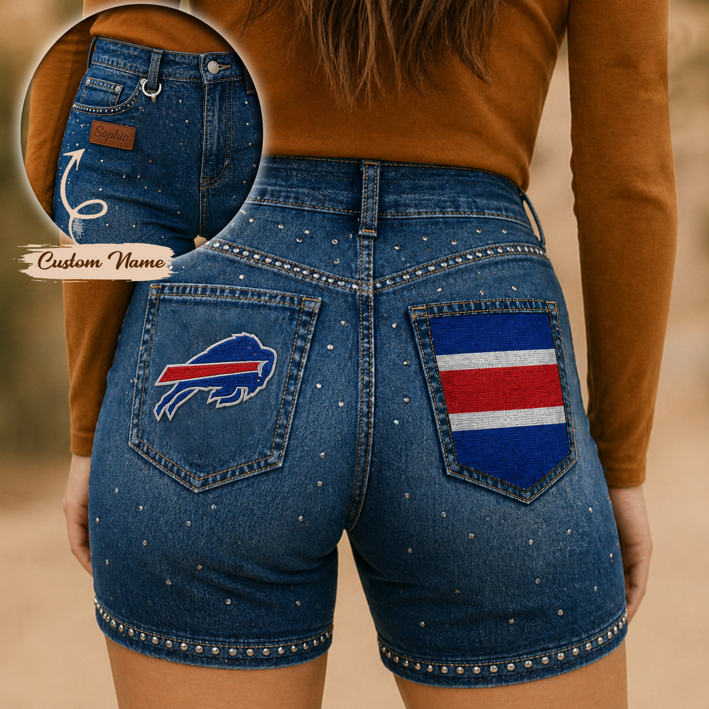 BUF x NFL Premium High Waisted Biker Shorts 0905 DatND DVT