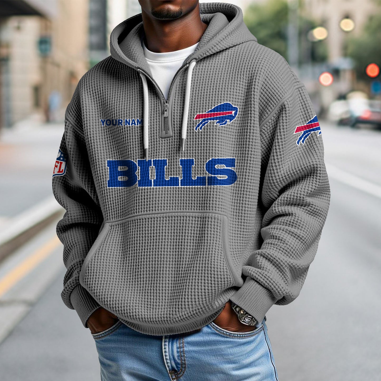 BUF x NFL Waffle Hoodie DatND DVT