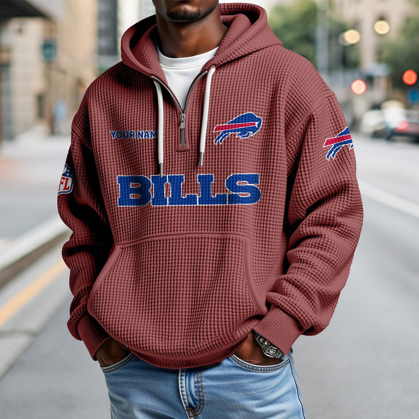 BUF x NFL Waffle Hoodie DatND DVT