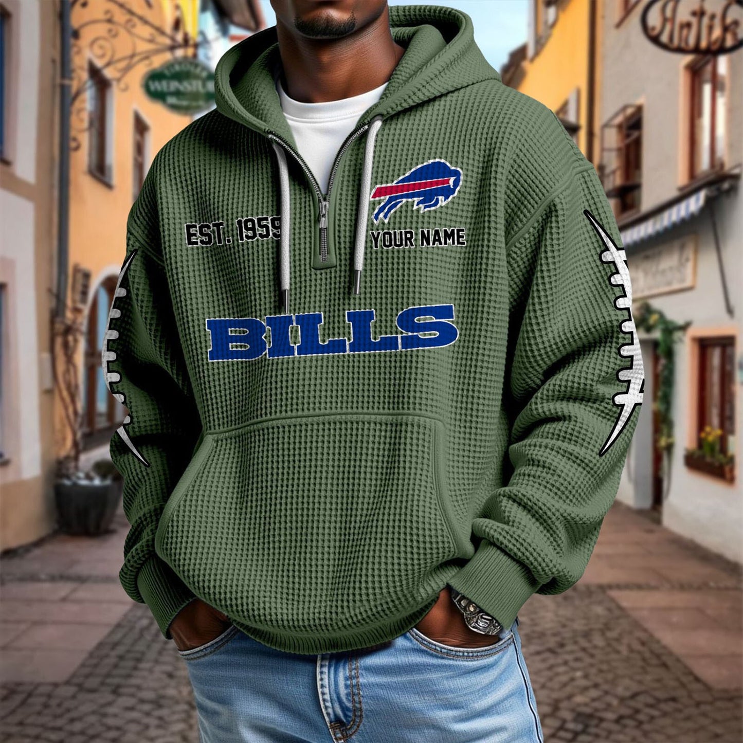 BUF x NFL Waffle Hoodie DatND DVT