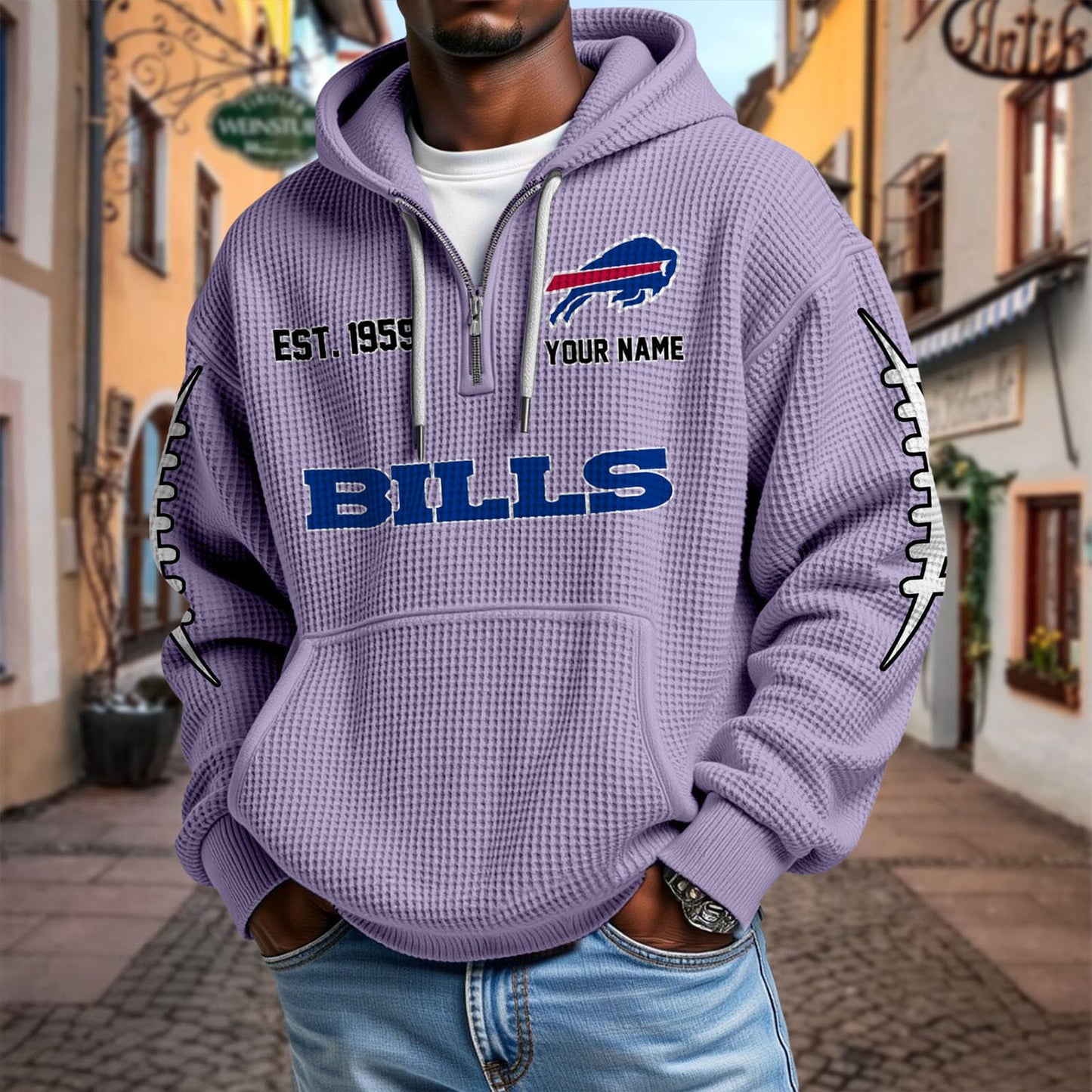 BUF x NFL Waffle Hoodie DatND DVT