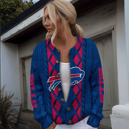 BUF x NFL Women's Cardigan Sweater DatND DVT