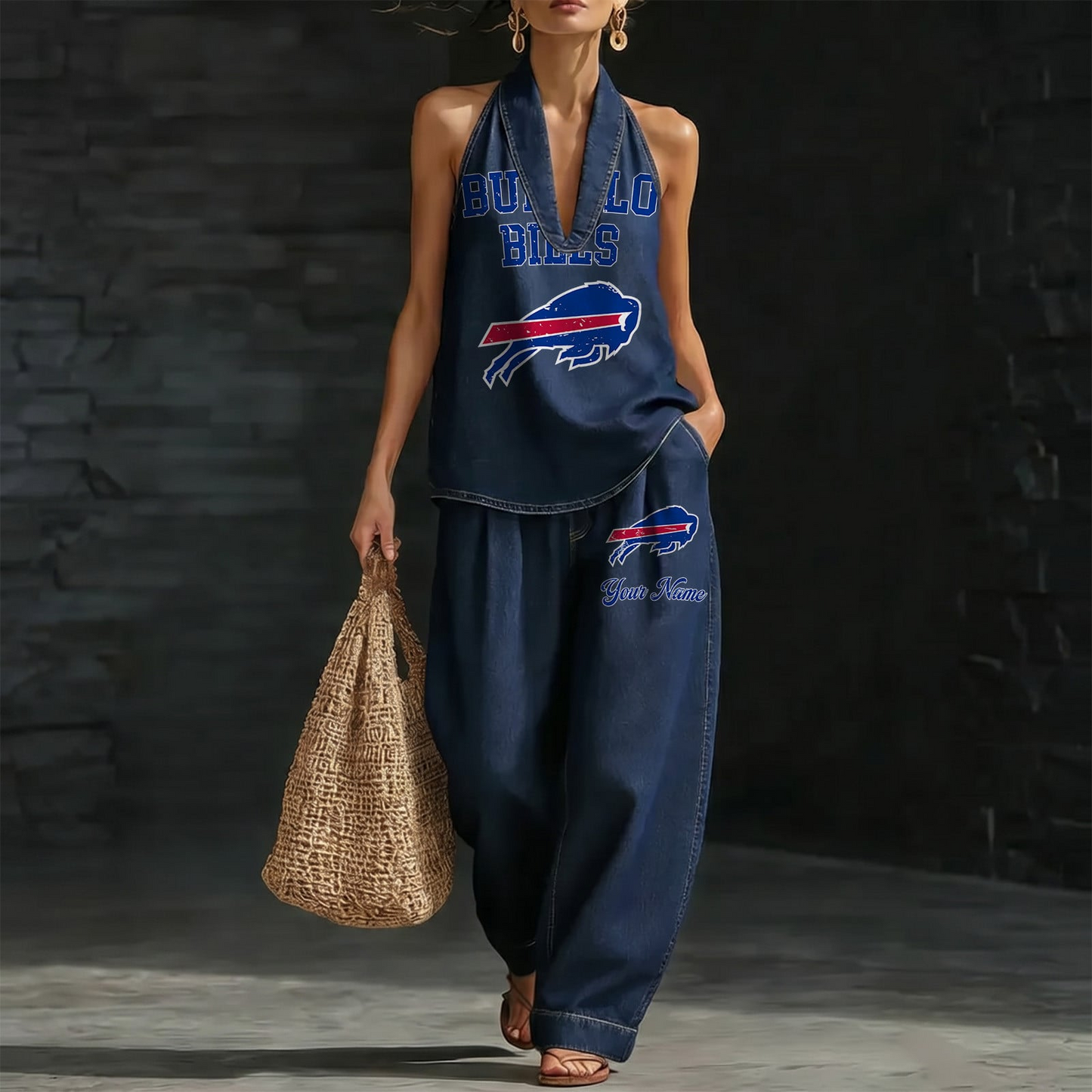 BUF x NFL Women's Vintage Washed Denim Suit DATND TANTD 030626