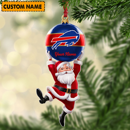BUF x Personalized NFL Acrylic Ornament Christmas DATND TANTD