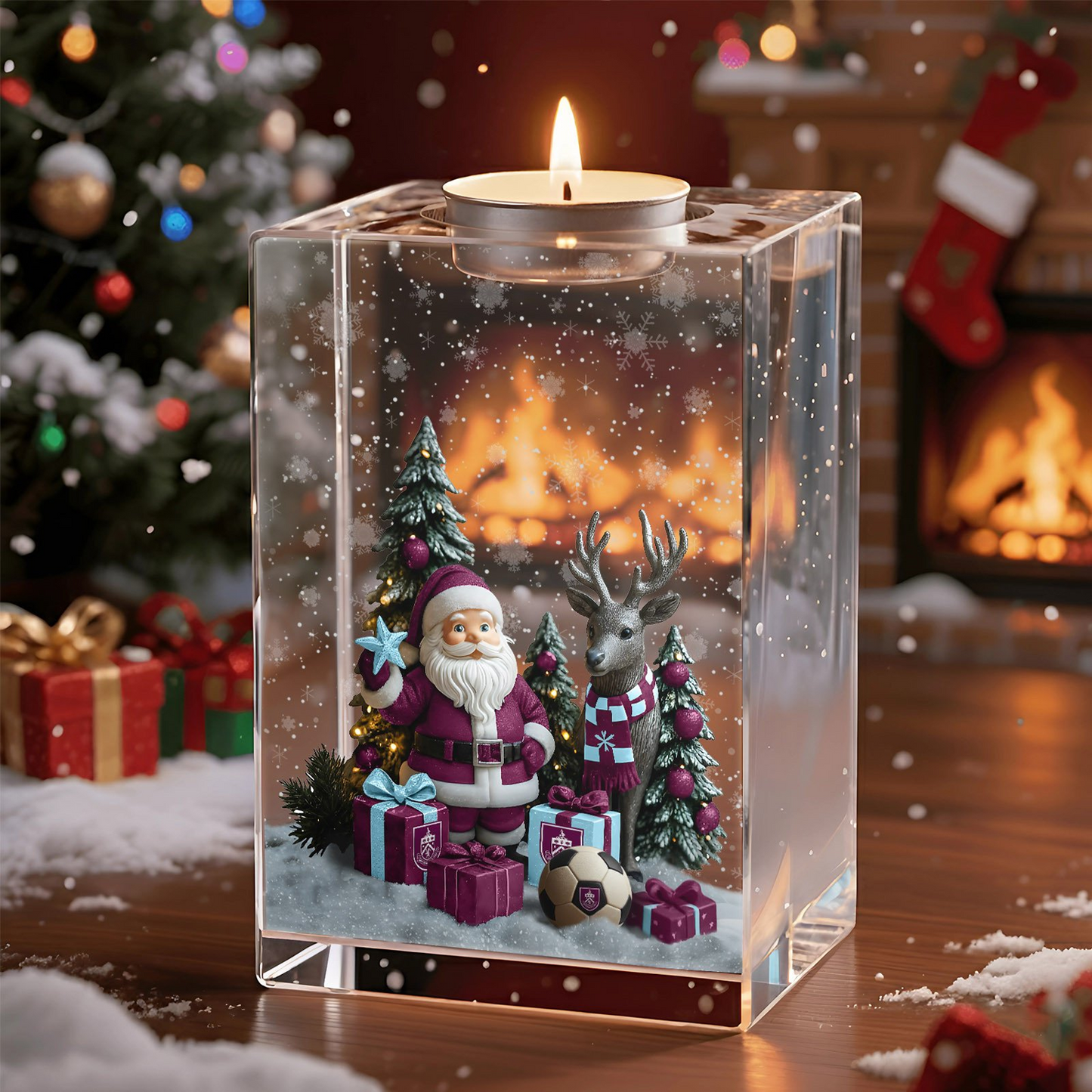 BUR x EPL Personalized Christmas Crystal Candle Holder DatND DVT