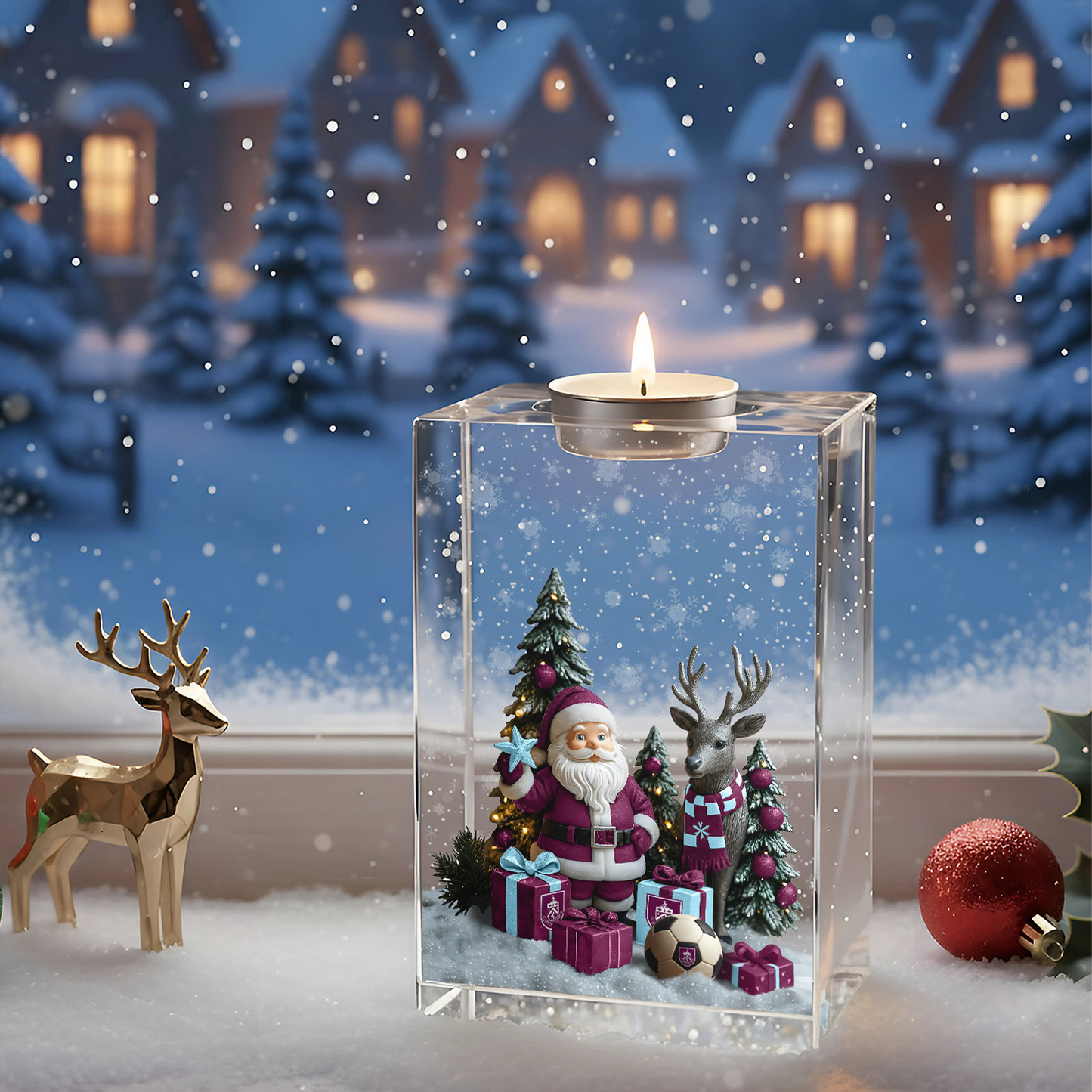 BUR x EPL Personalized Christmas Crystal Candle Holder DatND DVT
