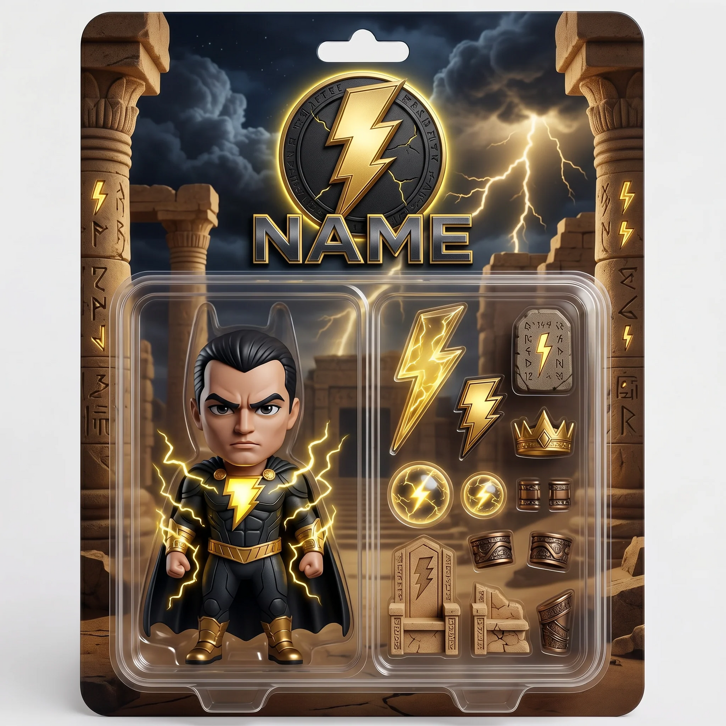 Custom Superhero Action Figure Plaque, Personalized Fan Photo Plaque, Custom Comic Hero Collectible Gift, Personalized Action Figure Display for Fans BQH