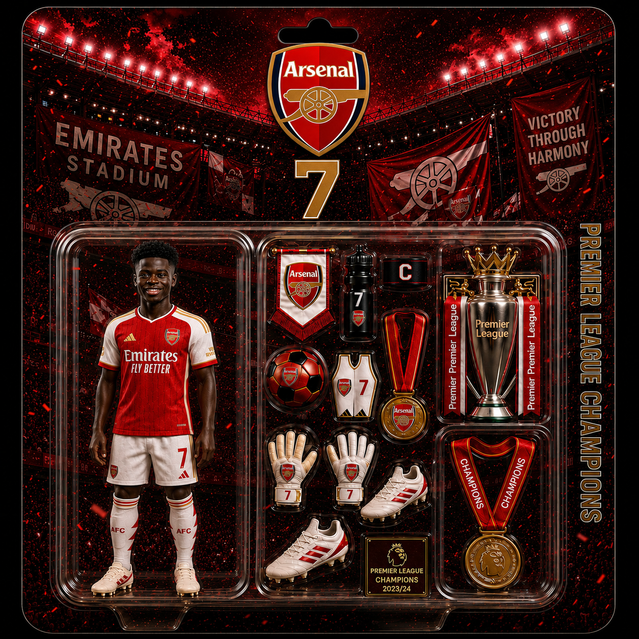 Custom ARS soccer player photo frame NAK NMD