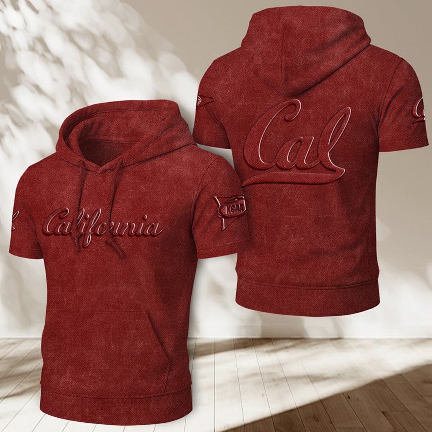 CAL x NCAA Half Sleeve Hoodie T-Shirt DatND ThuongNH