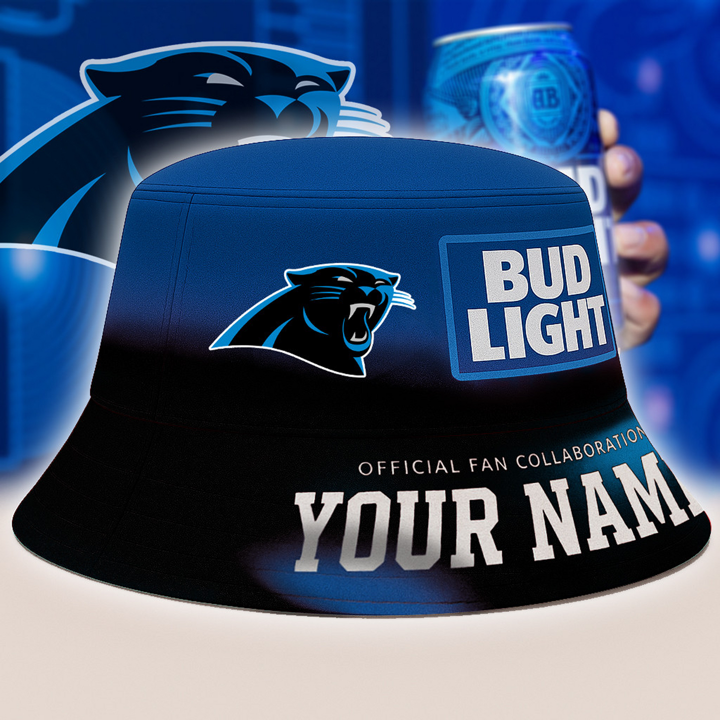 CAR x NFL Bud Light Personalized Bucket Hat DATND TANTD
