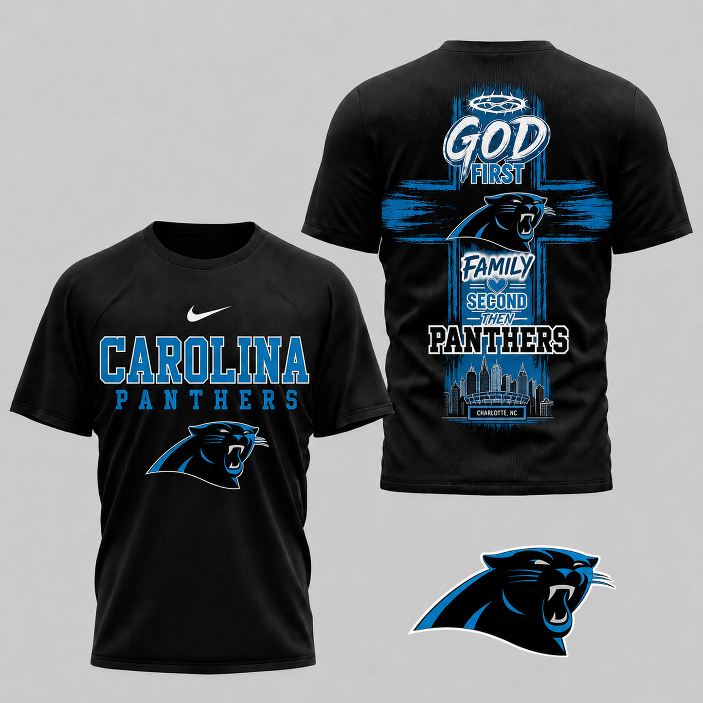 CAR x NFL Faith Family Team Pride 3D T-Shirt
