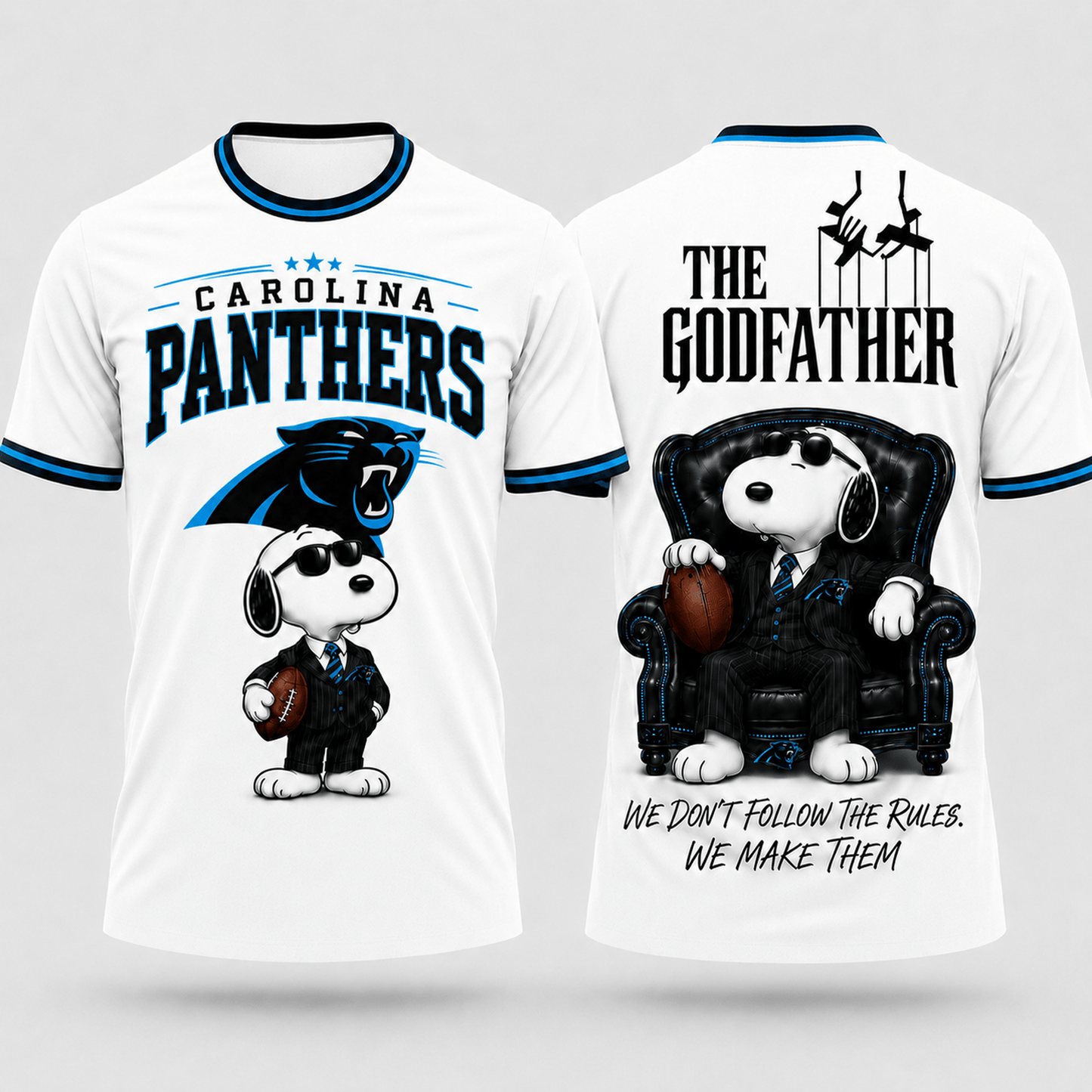 CAR x NFL Premium Funny Football Snoopy The Godfather Rule Maker Game Day 3D Shirt 0307