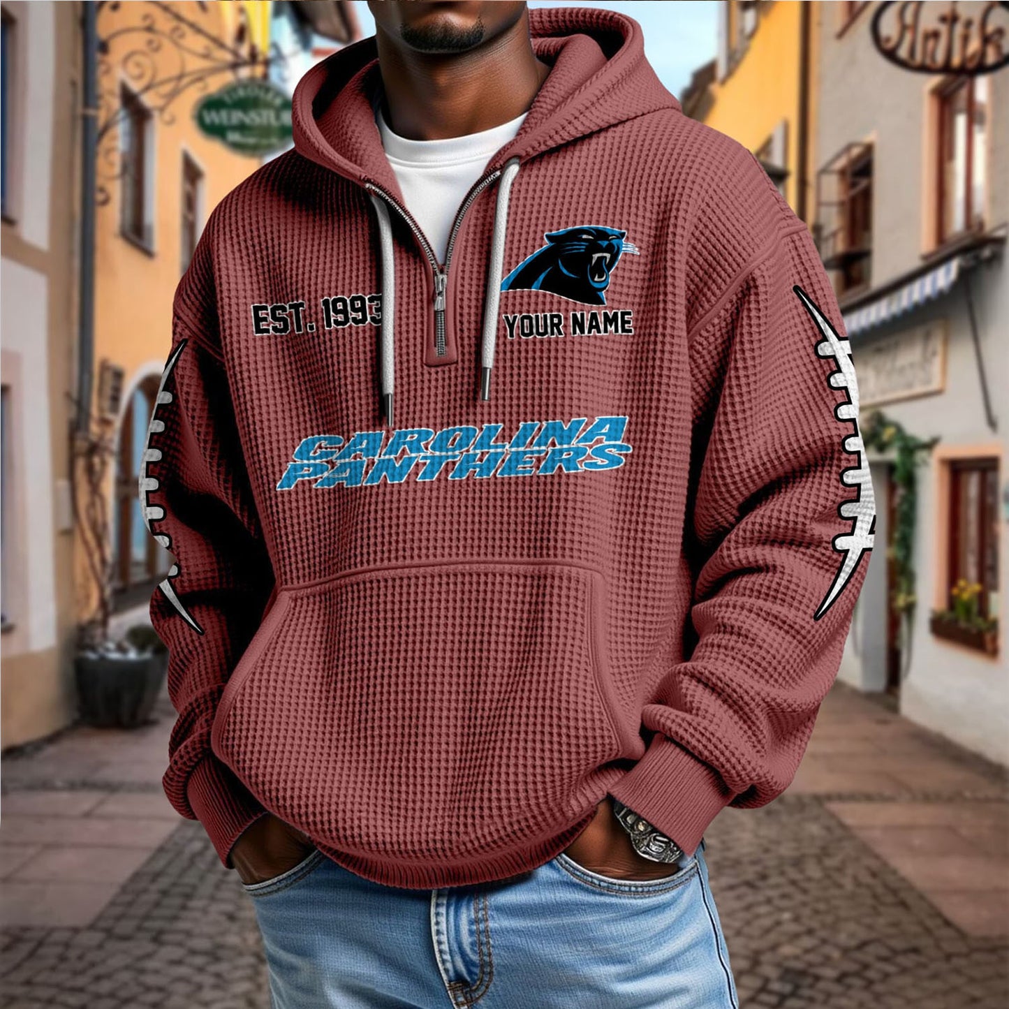 CAR x NFL Waffle Hoodie DatND DVT