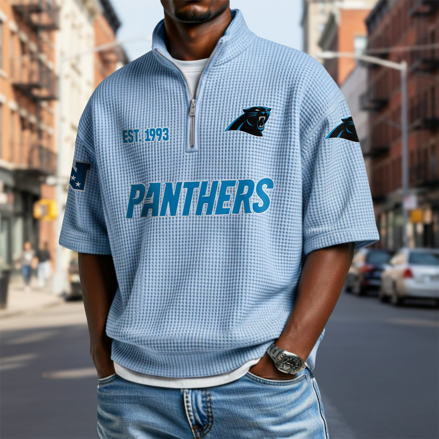 CAR x NFL Waffle Short Sleeve Polo Shirt DatND DVT