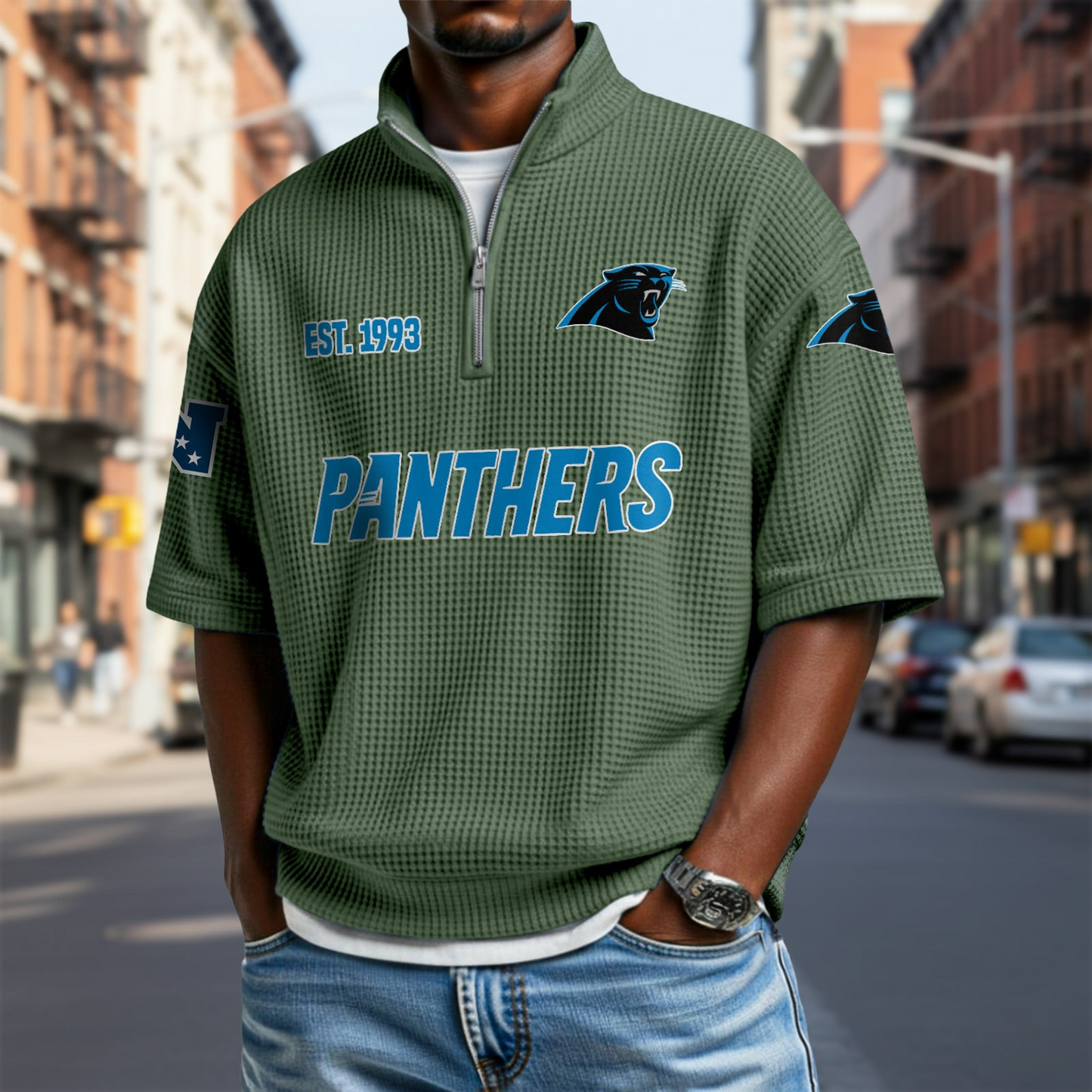 CAR x NFL Waffle Short Sleeve Polo Shirt DatND DVT