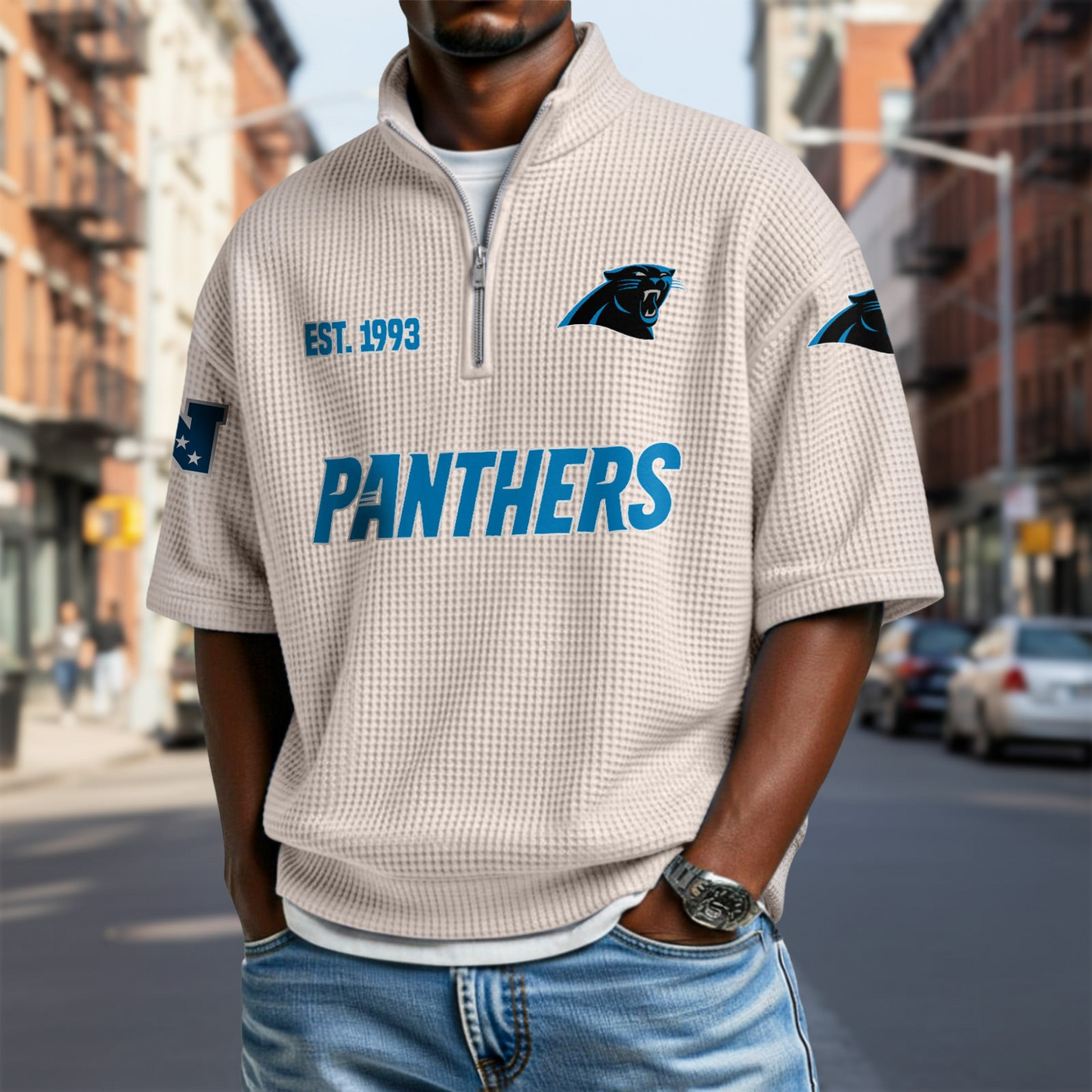 CAR x NFL Waffle Short Sleeve Polo Shirt DatND DVT