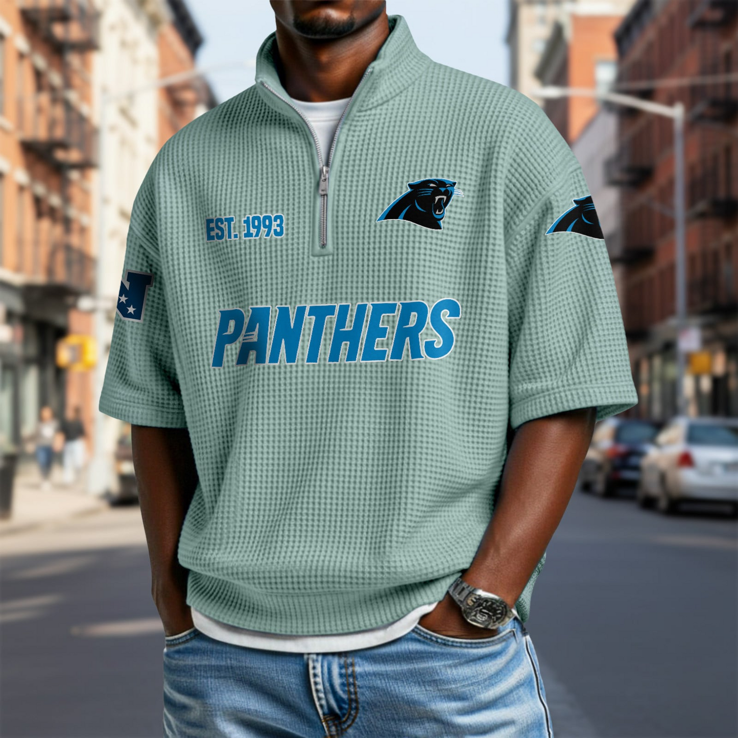 CAR x NFL Waffle Short Sleeve Polo Shirt DatND DVT