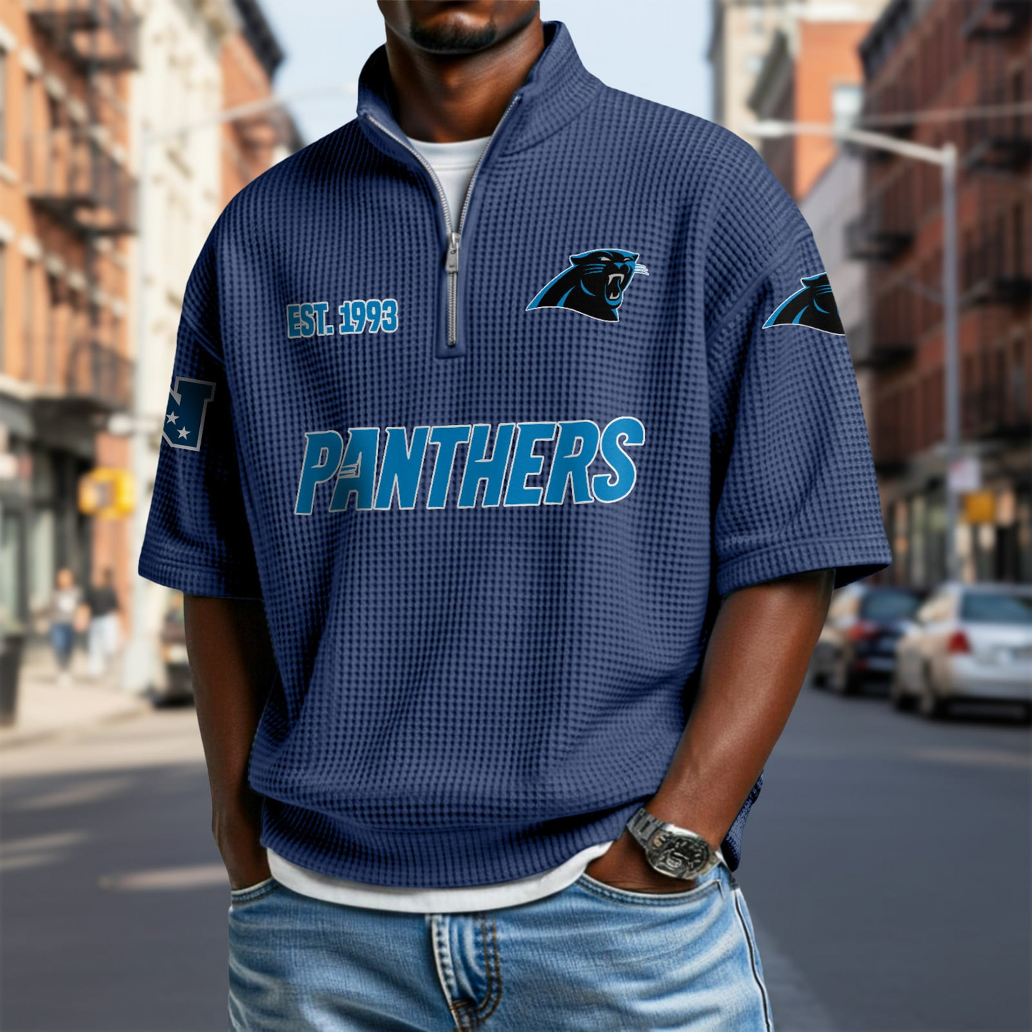 CAR x NFL Waffle Short Sleeve Polo Shirt DatND DVT