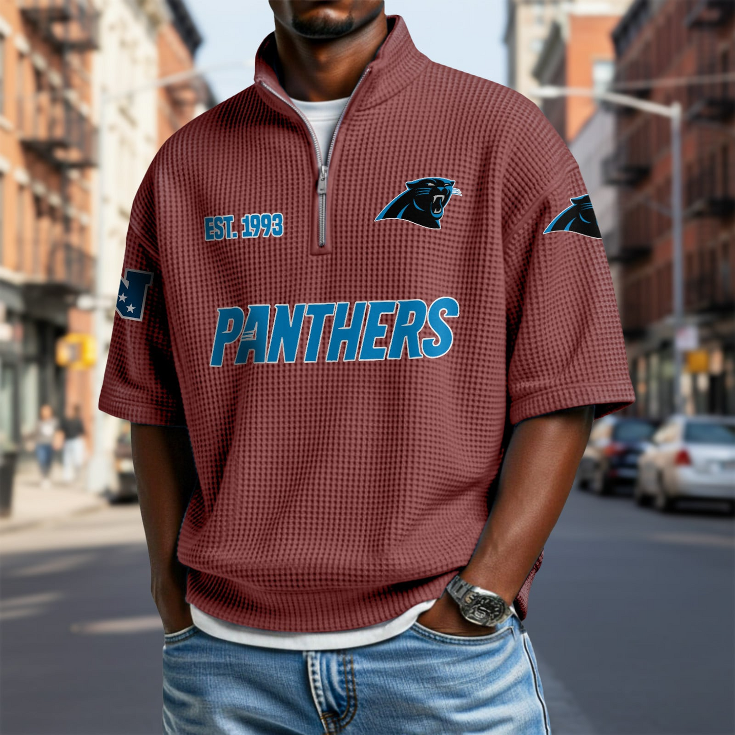 CAR x NFL Waffle Short Sleeve Polo Shirt DatND DVT