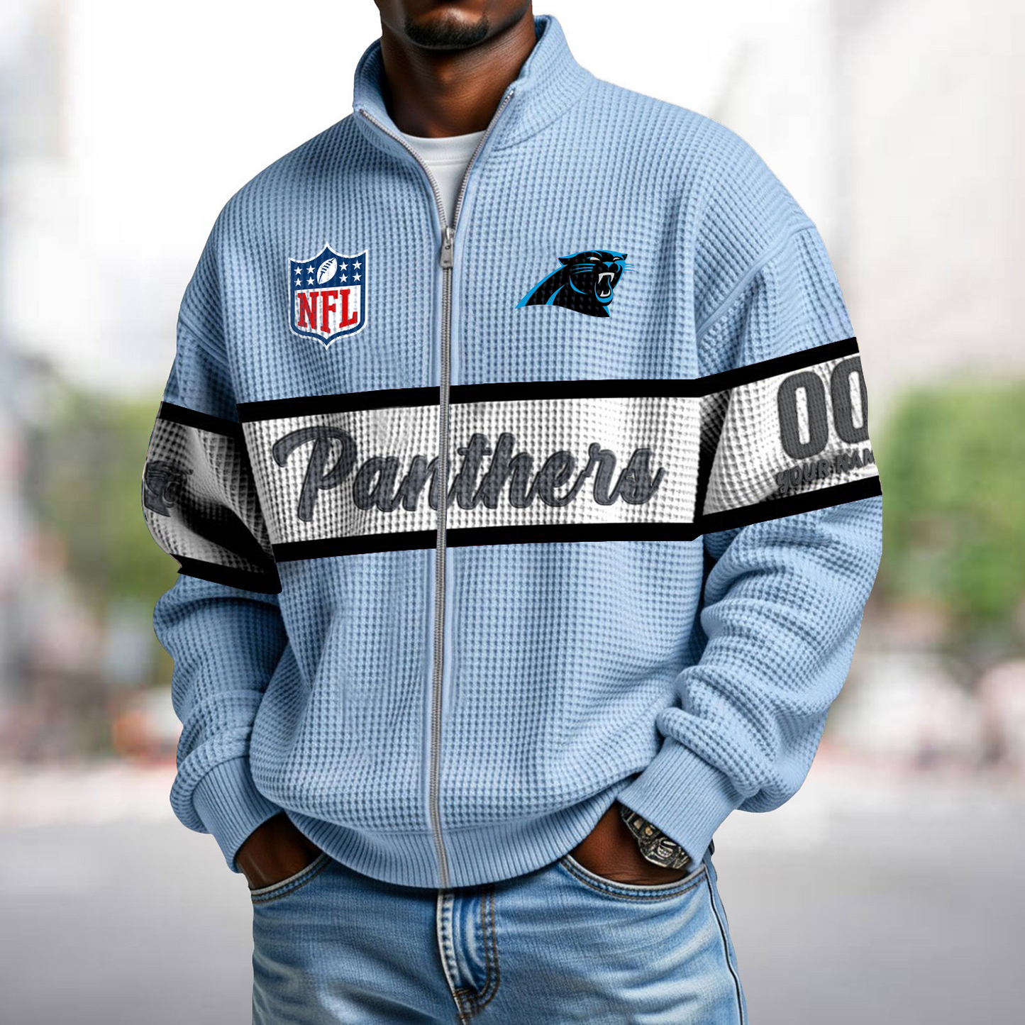 CAR x NFL Waffle Zip-Up Sweatshirt DATND TANTD